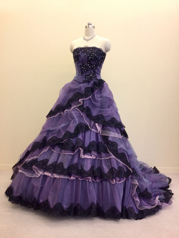 カラードレス 紫 ¥68,000− - ウェディングドレスセール1万円から販売 