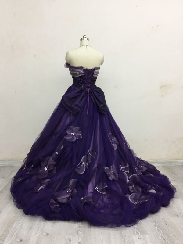 カラードレス 紫 ¥68,000,- ウェディングドレスセール1万円から販売 