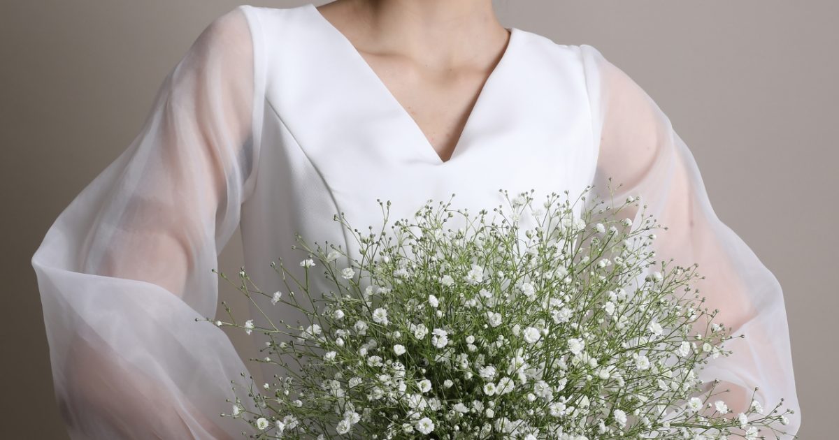 ウェディングドレス 長袖 MC08（ご購入は郵送試着可） - ウェディング