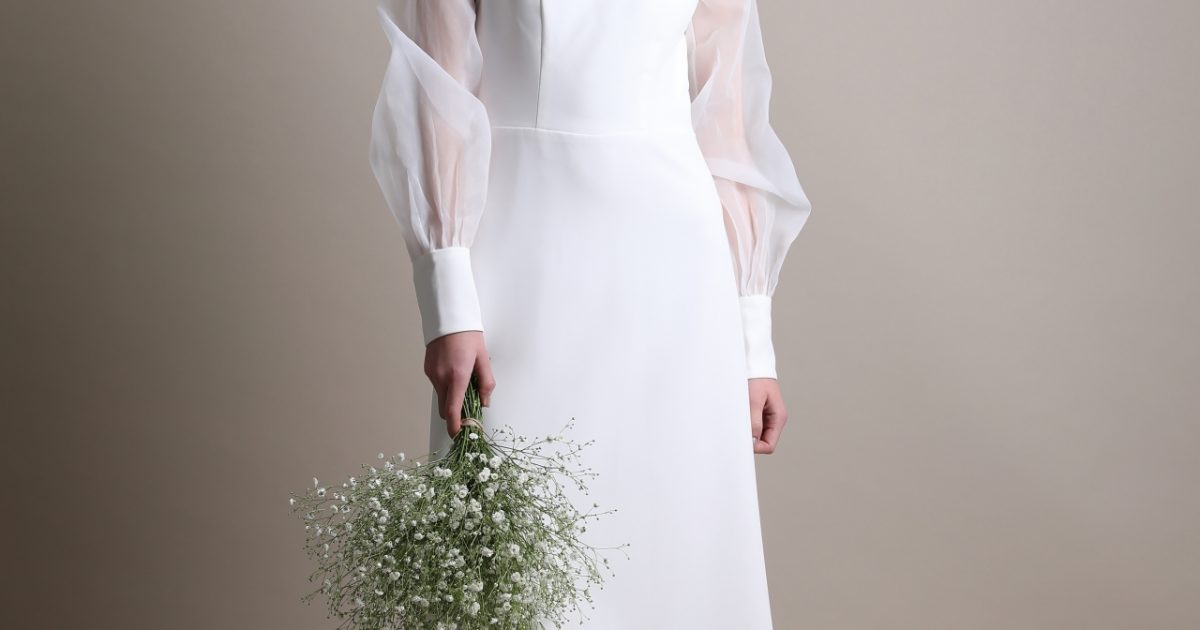 ウェディングドレス長袖MC08 - ウェディングドレスセール1万円から販売